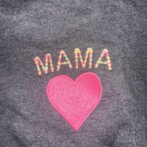 Gray and Pink Track Pants with Elastic Cuffs